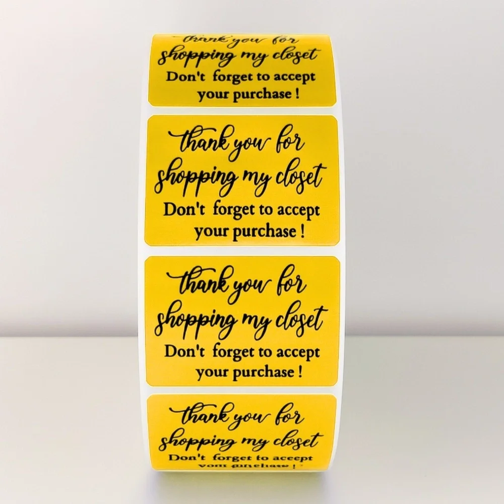 Thank You For Shopping My Closet Stickers Poshmark Labels